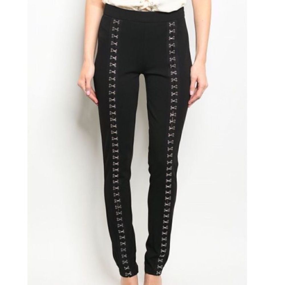 Black Hook & Eye Pants - Picture 4 of 5